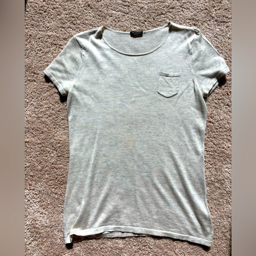 Magaschoni silk/cashmere short sleeve sweater